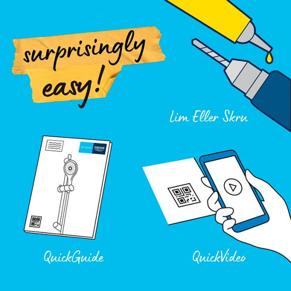 Grohe Vitalio Comfort 110 bruses&aelig;t 2 sprays